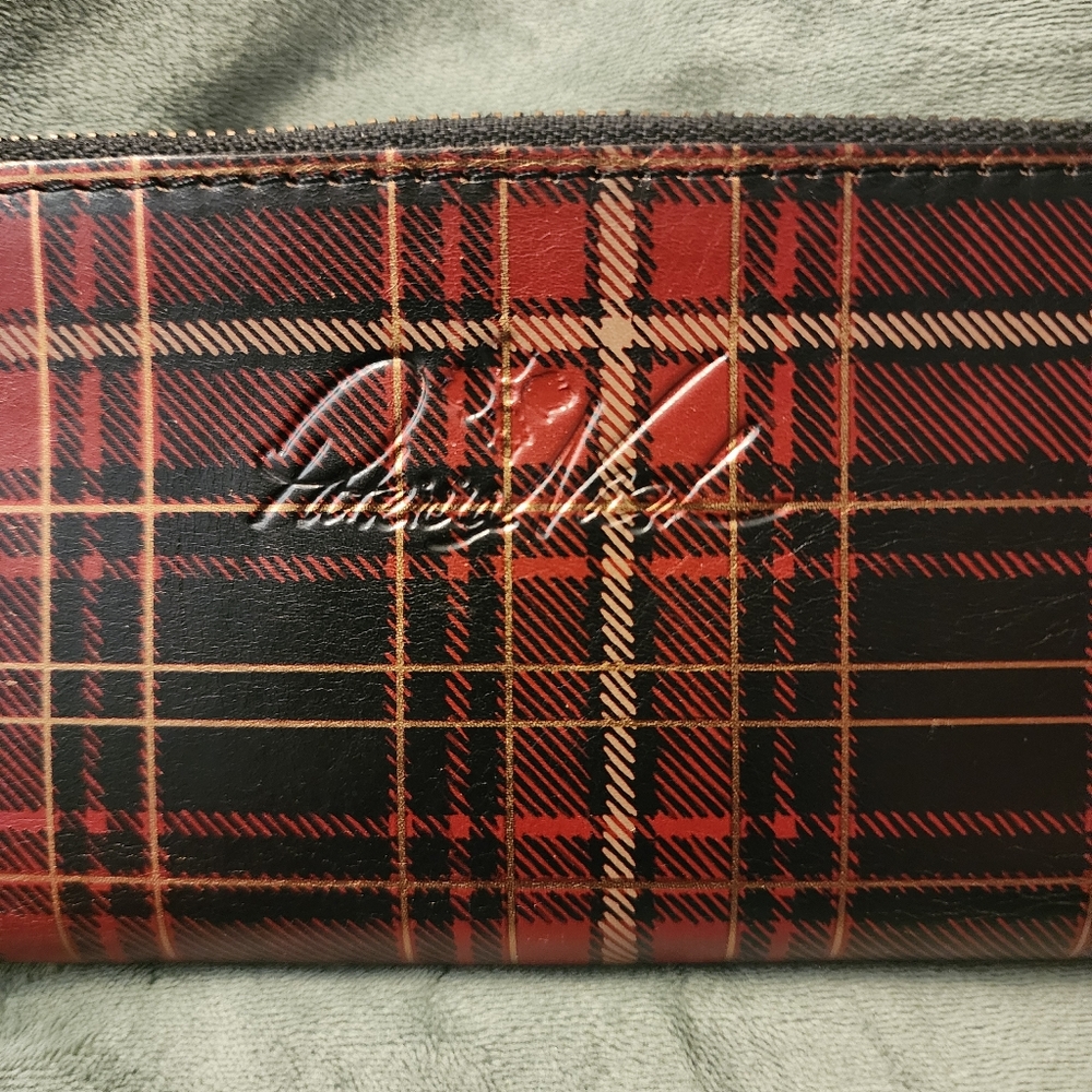 Patricia Nash Tartan Plaid Red Black Nazari Wallet - Picture 3 of 11